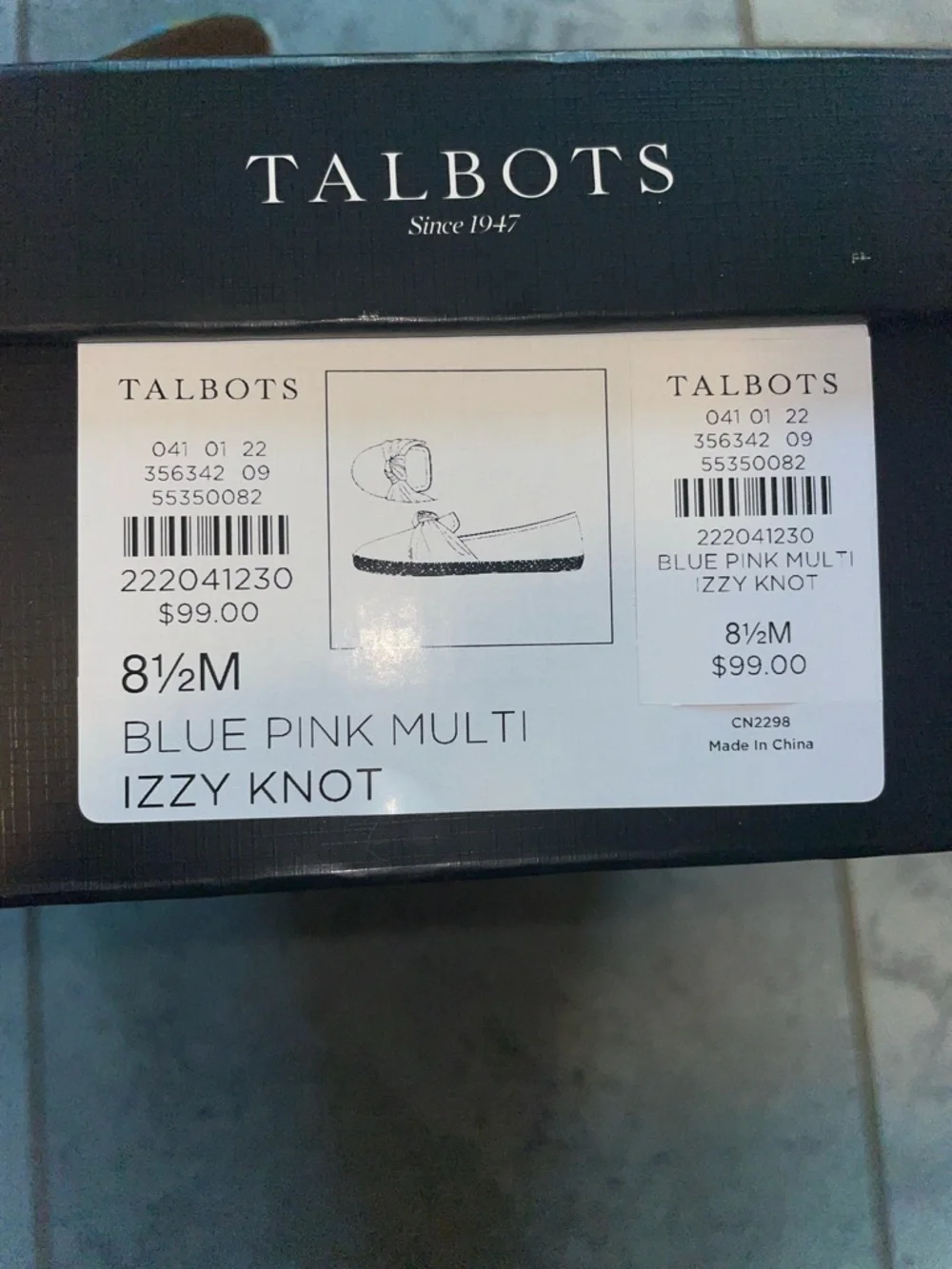 Talbots Pastel Plaid Multicolor Izzy Knot - Picture 4 of 4